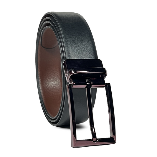 RABELL Reversible Italian Leather Belt Fit's size 28 to 46 inch (Magnum Brown)