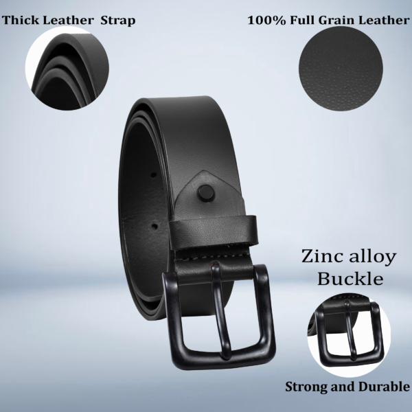 Rabell SpaceBlack  Leather belt for men - Image 2