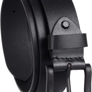 Black Leather Belt for Men