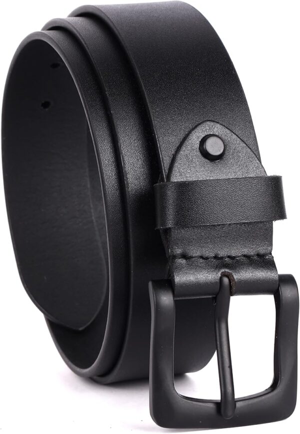 Black Leather Belt for Men