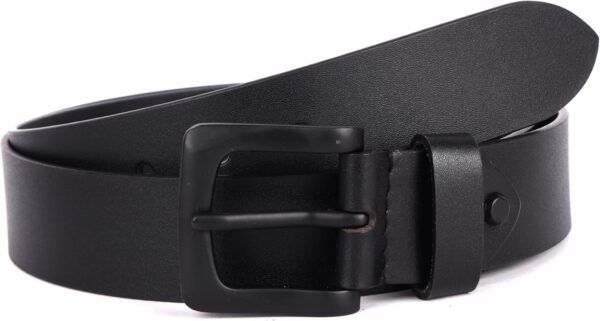 Black Leather Belt for Men - Image 4