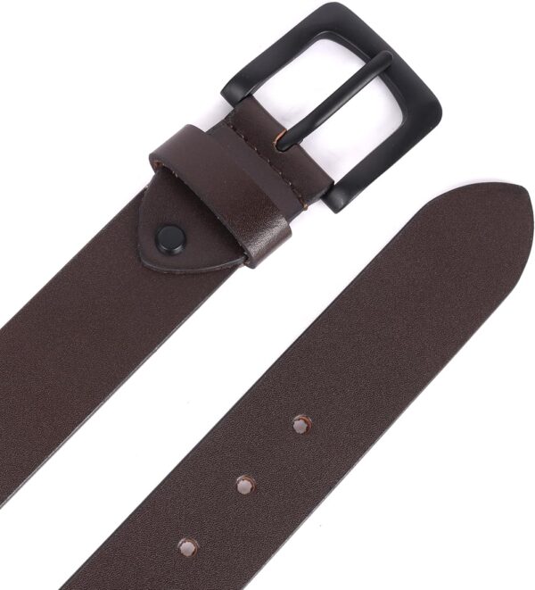 Brown Leather Belt for Men - Image 4